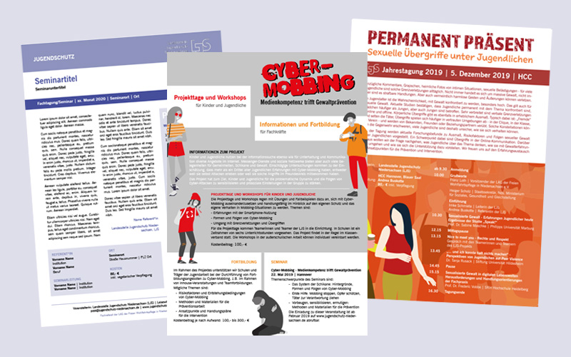 Grafik-Design: Jugendschutz-Flyer und -Einladungen