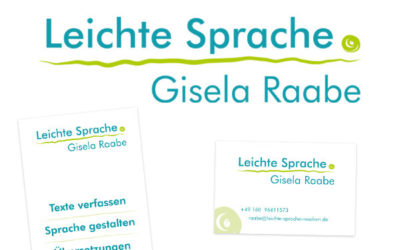 Gisela Raabe | Leichte Sprache – Logo, Visitenkarten, Flyer & Website