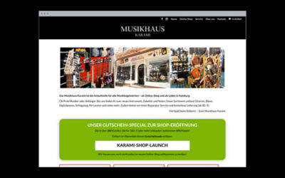 Musikinstumente-Store – Website & Online-Shop